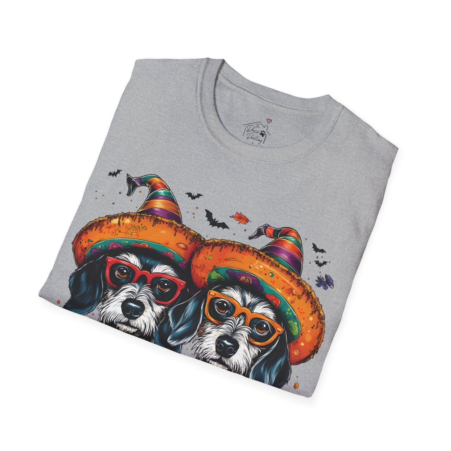 "Confetti" Wire-Haired Dachshund Halloween Unisex Softstyle T-Shirt