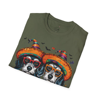 "Confetti" Wire-Haired Dachshund Halloween Unisex Softstyle T-Shirt