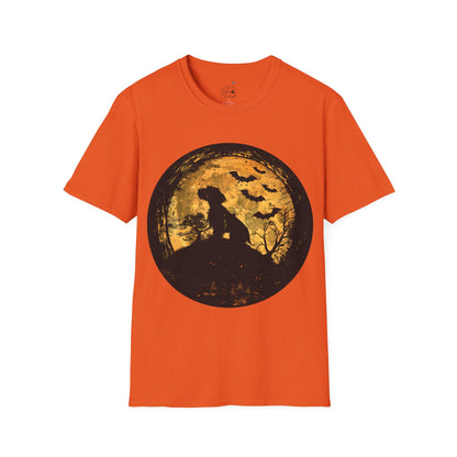 "Moon Child" wire-Haired Dachshund Halloween Unisex Softstyle T-Shirt