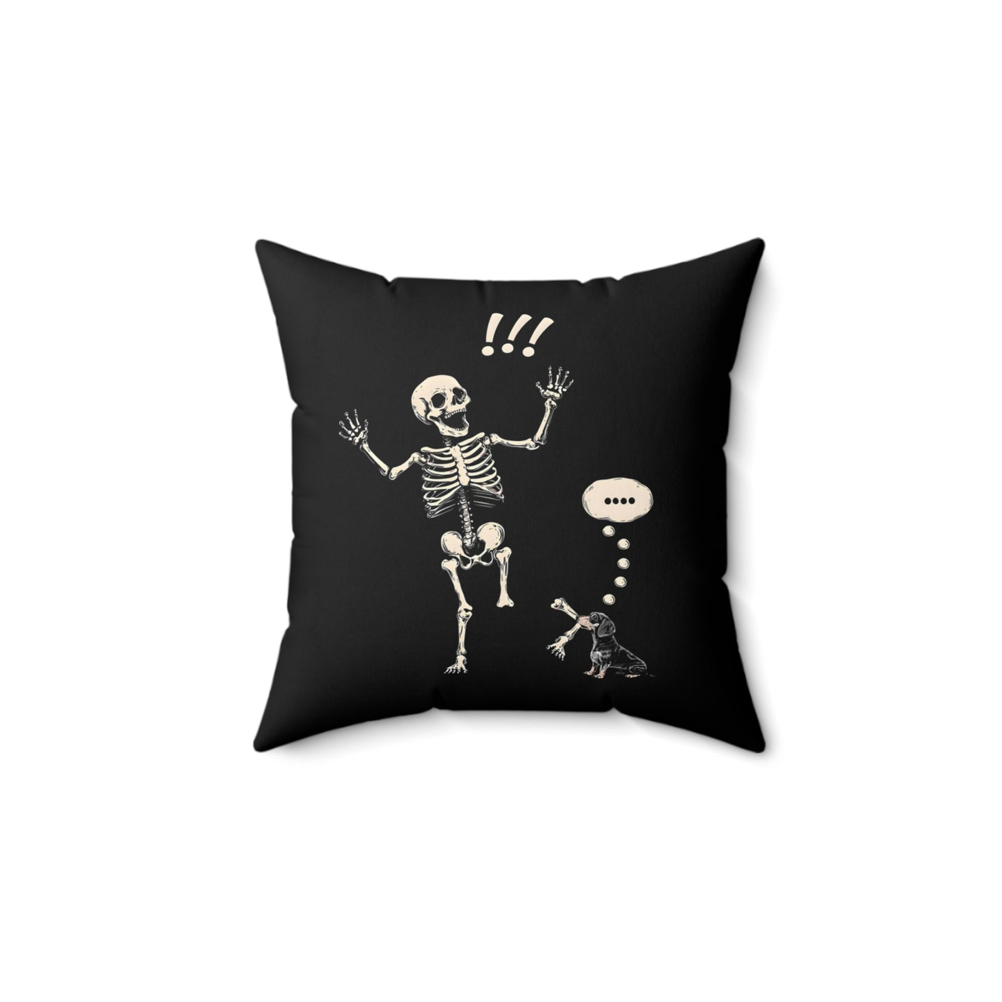 "Aughh!" Smooth-Haired Dachshund Square Throw Pillow
