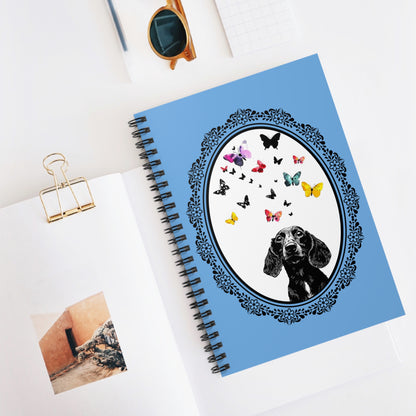 "Framed" Smooth-Haired Dachshund Ruled Line Spiral Notebook