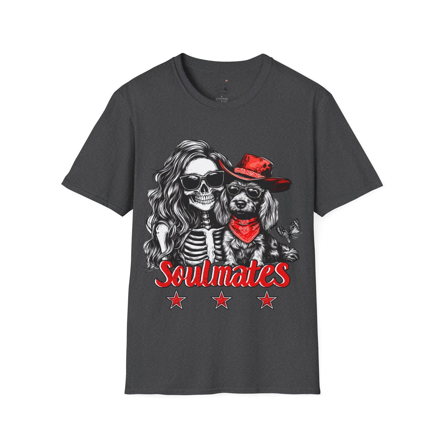 "Wired Soulmates" Wire-Haired Dachshund Halloween Unisex Softstyle T-Shirt