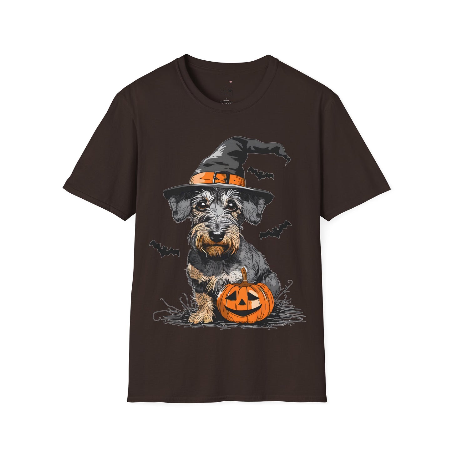 "Pumpkin Pie" Wire-Haired Dachshund Halloween Unisex Softstyle T-Shirt