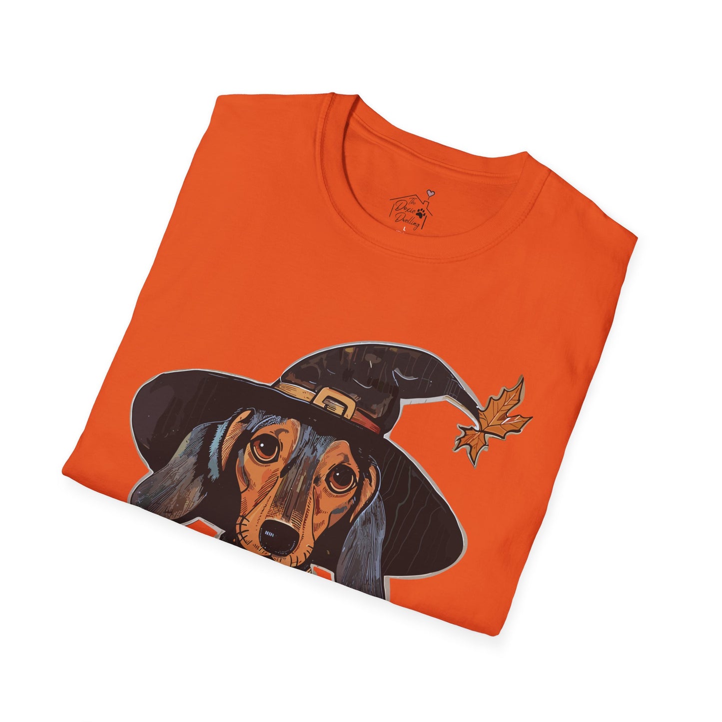 "All Dressed Up" Smooth-Haired Dachshund Halloween Unisex Softstyle T-Shirt