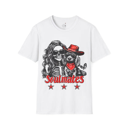 "Wired Soulmates" Wire-Haired Dachshund Halloween Unisex Softstyle T-Shirt