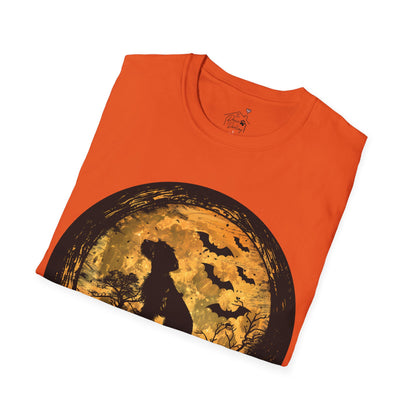 "Moon Child" wire-Haired Dachshund Halloween Unisex Softstyle T-Shirt