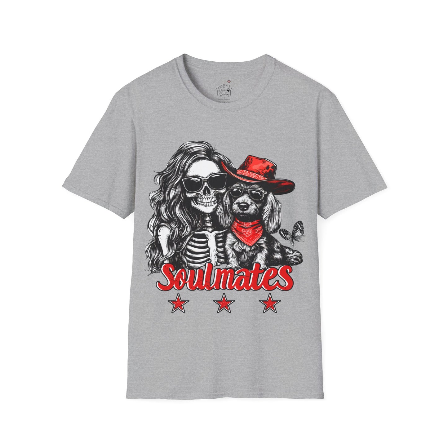 "Wired Soulmates" Wire-Haired Dachshund Halloween Unisex Softstyle T-Shirt