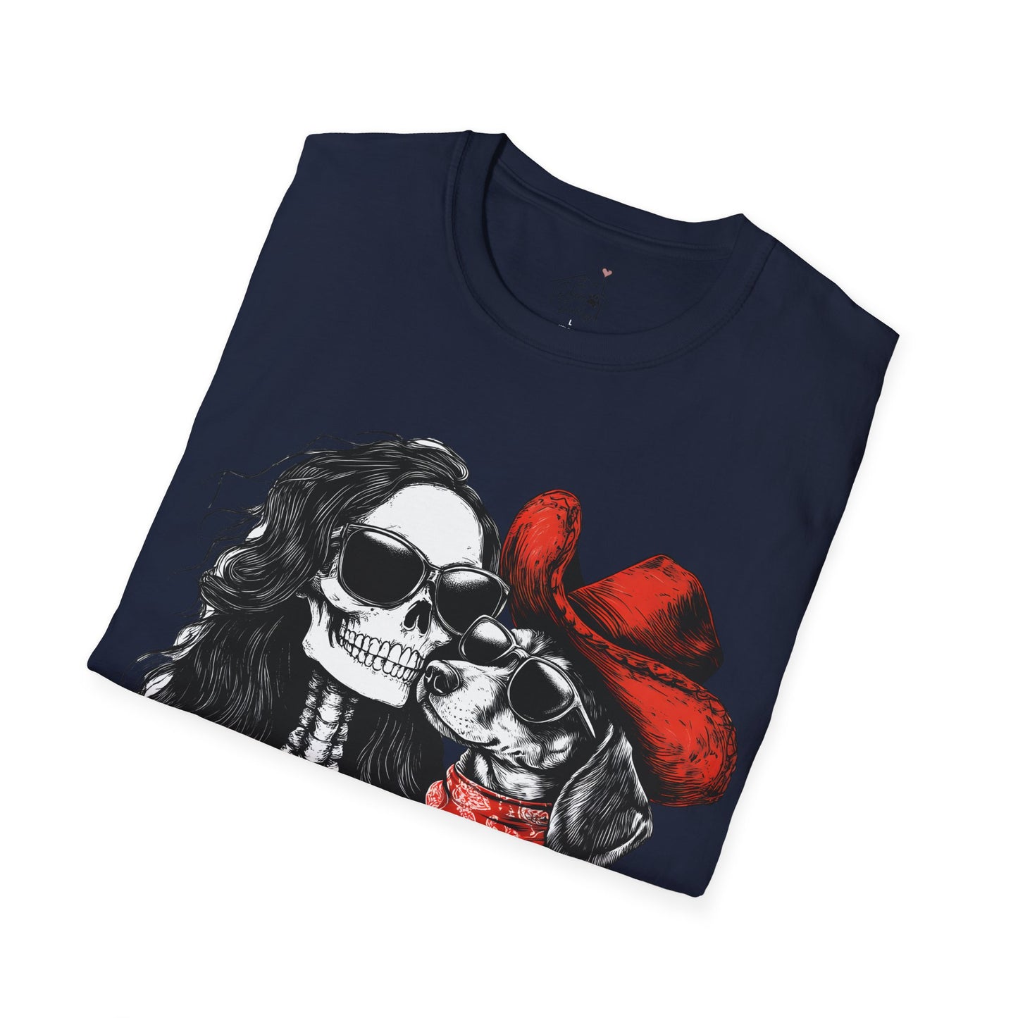 "Smooth Soulmates" Smooth-Haired Dachshund Halloween Unisex Softstyle T-Shirt