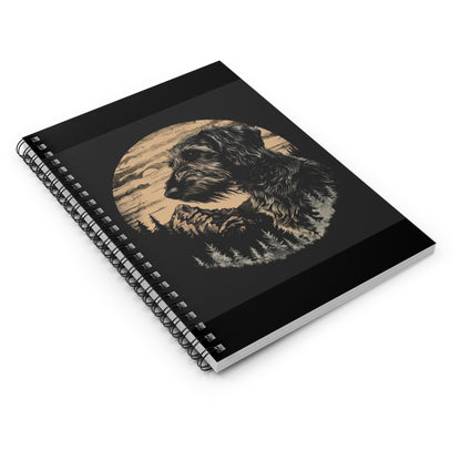 "Clouds" Wire-Haired Dachshund Ruled Line Spiral Notebook