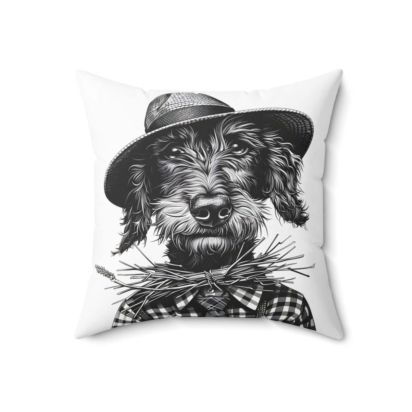 #18 Autumn Inspired Wire-Haired Dachshund Throw Pillow