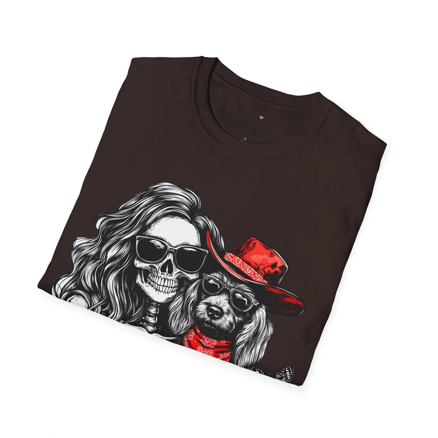 "Wired Soulmates" Wire-Haired Dachshund Halloween Unisex Softstyle T-Shirt