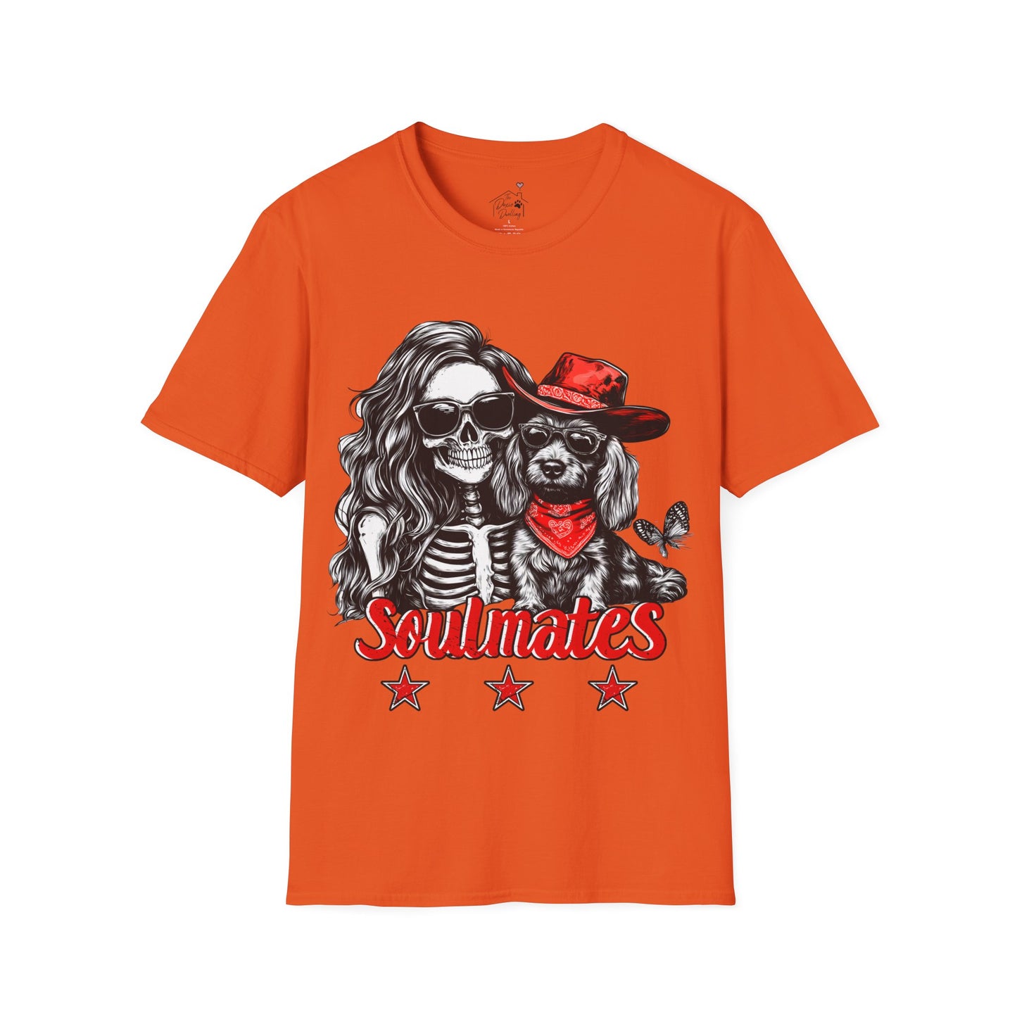 "Wired Soulmates" Wire-Haired Dachshund Halloween Unisex Softstyle T-Shirt