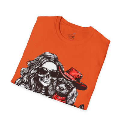 "Wired Soulmates" Wire-Haired Dachshund Halloween Unisex Softstyle T-Shirt