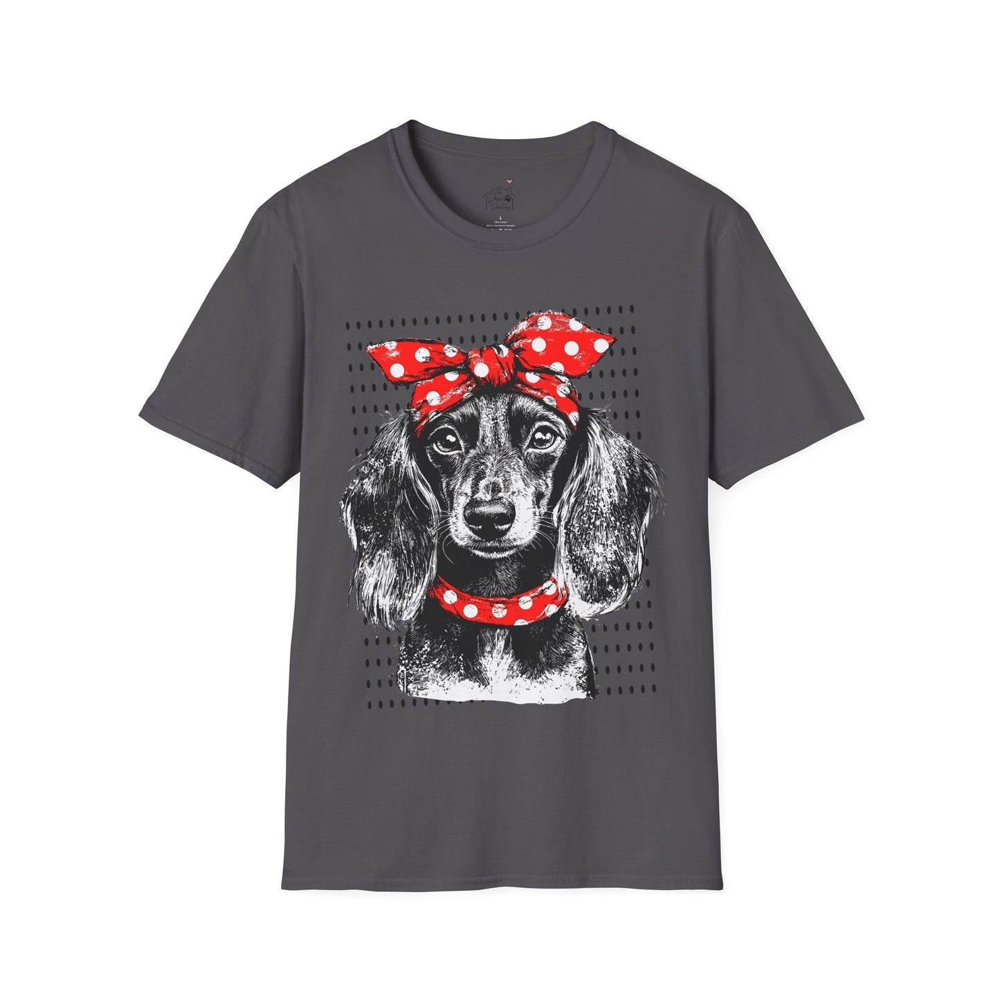 "Riveter" Long-Haired Dachshund Unisex Softstyle T-Shirt