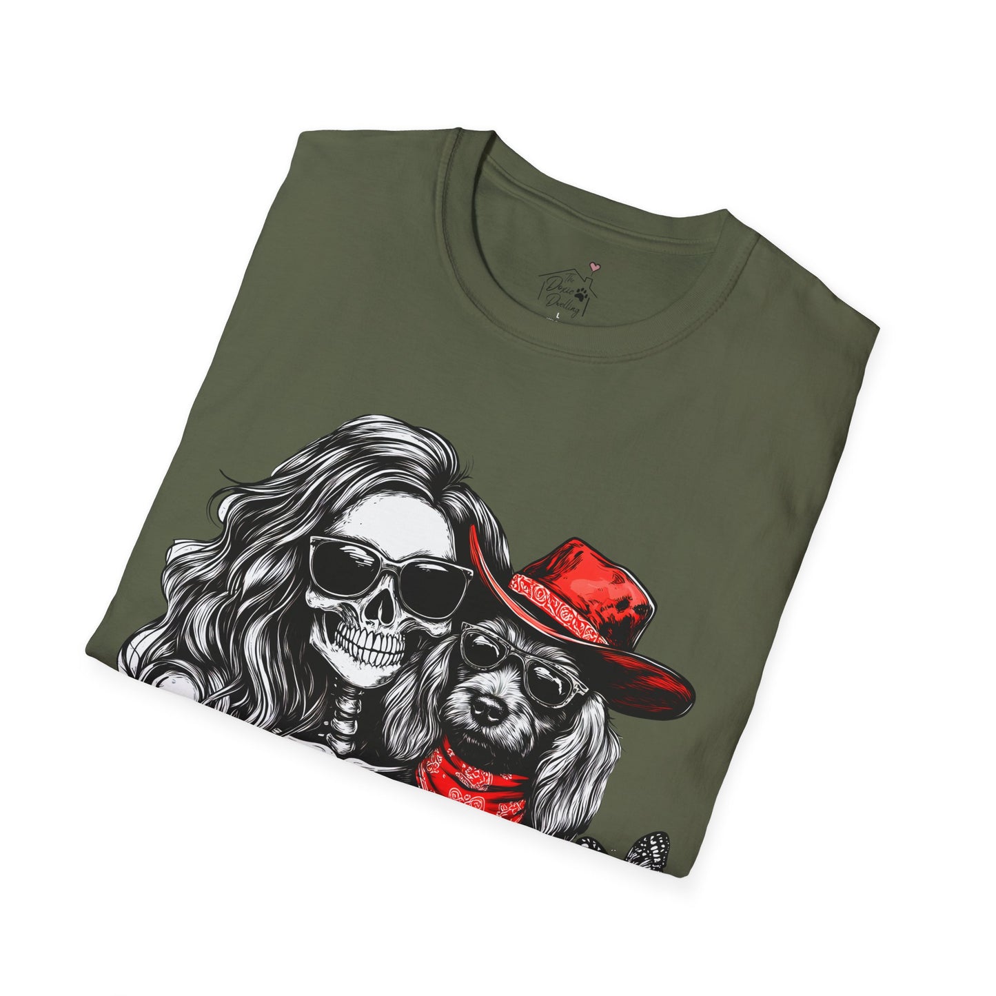 "Wired Soulmates" Wire-Haired Dachshund Halloween Unisex Softstyle T-Shirt