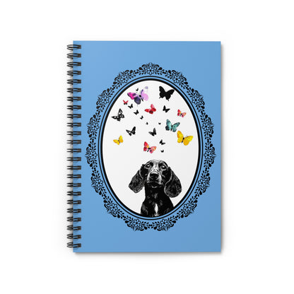 "Framed" Smooth-Haired Dachshund Ruled Line Spiral Notebook