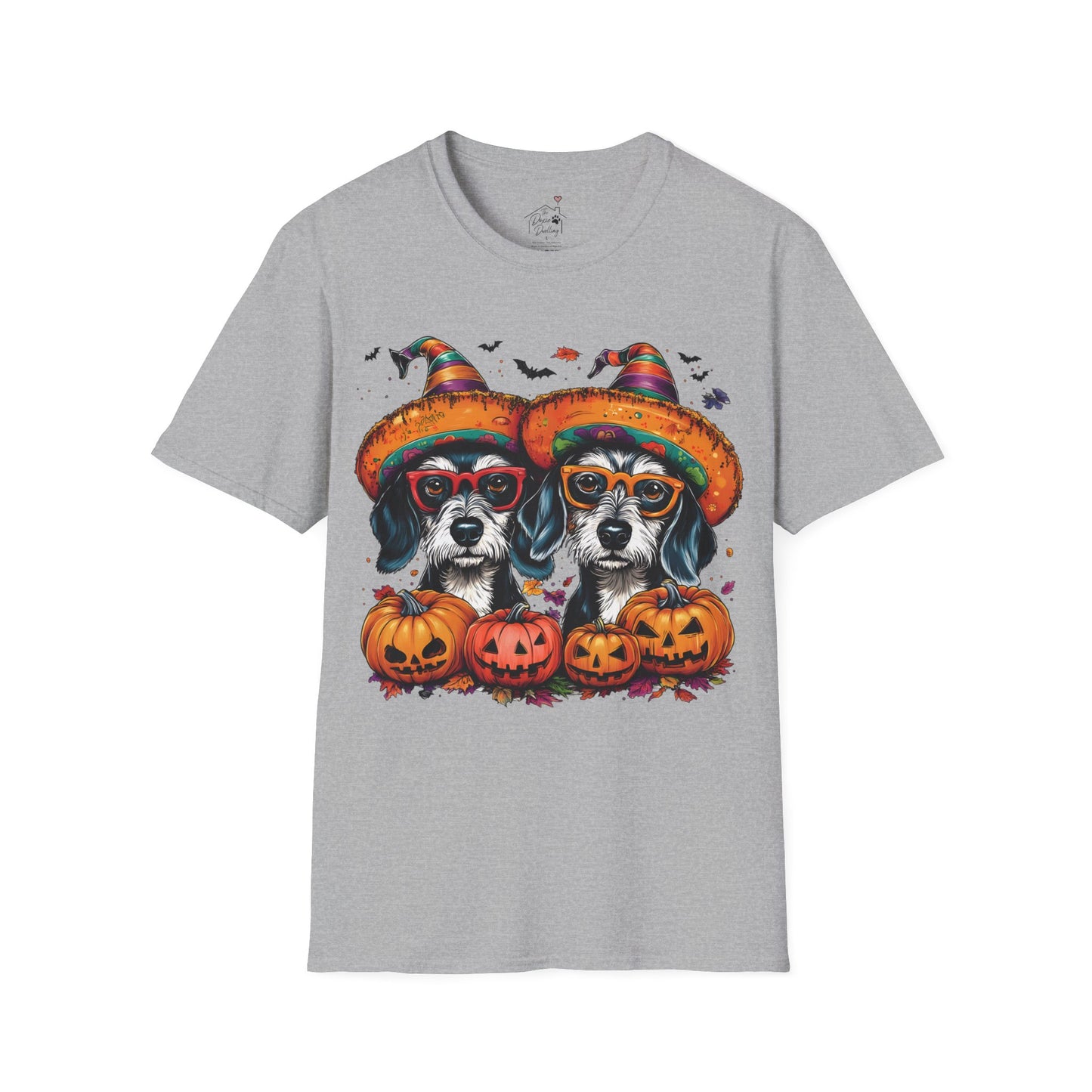 "Confetti" Wire-Haired Dachshund Halloween Unisex Softstyle T-Shirt