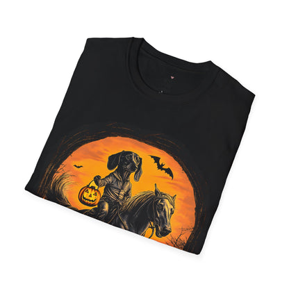 "Smooth's Hollow" Smooth-Haired Dachshund Halloween Unisex Softstyle T-Shirt