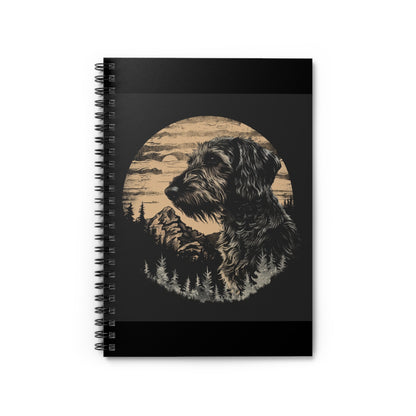 "Clouds" Wire-Haired Dachshund Ruled Line Spiral Notebook