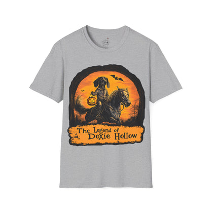 "Smooth's Hollow" Smooth-Haired Dachshund Halloween Unisex Softstyle T-Shirt