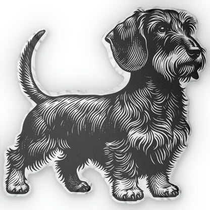 #13 Classic™ Wire-Haired Dachshund Custom-Shaped Pillow