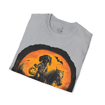 "Smooth's Hollow" Smooth-Haired Dachshund Halloween Unisex Softstyle T-Shirt