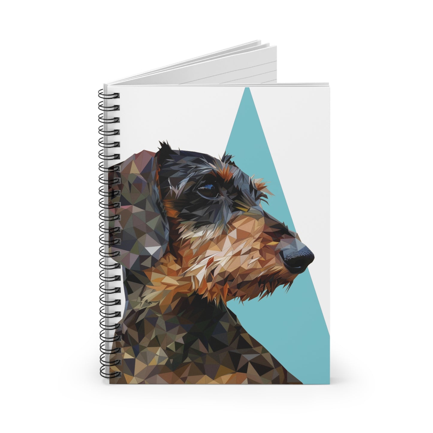 "Pyramid" Wire-Haired Dachshund Ruled Line Spiral Notebook