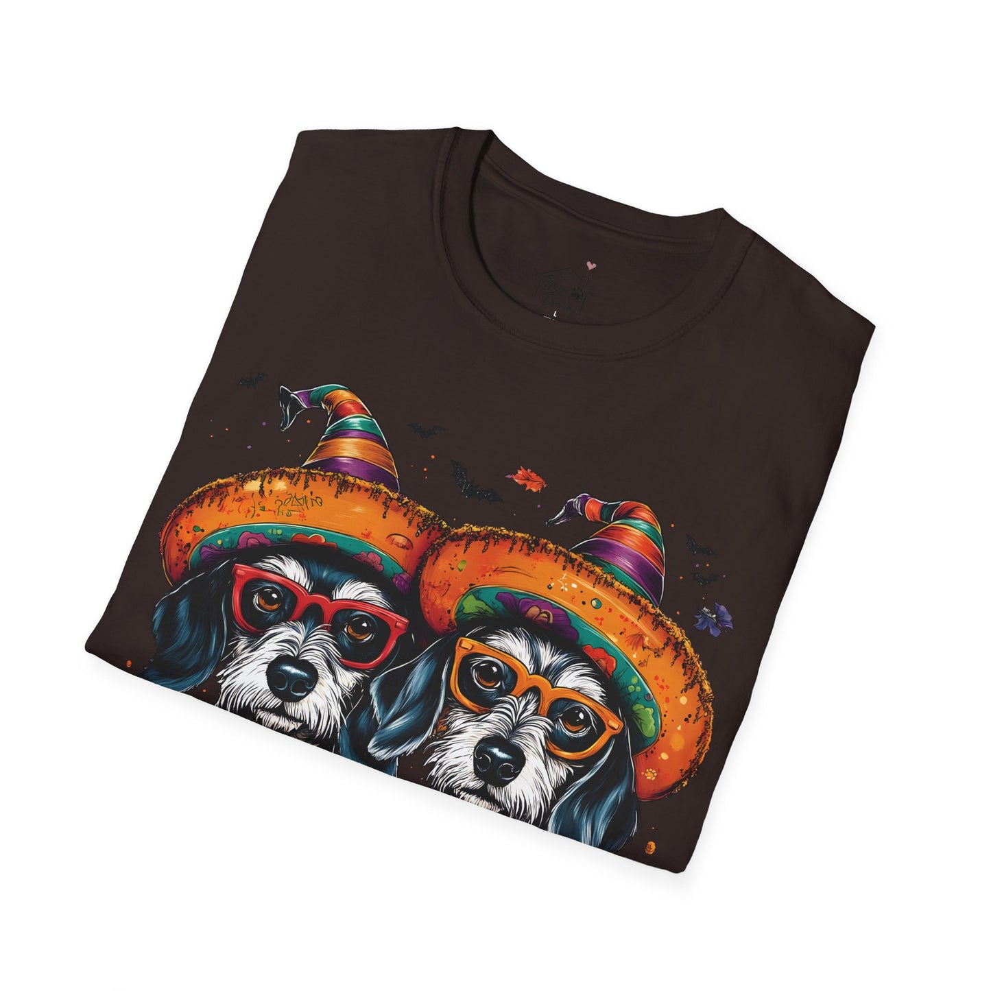 "Confetti" Wire-Haired Dachshund Halloween Unisex Softstyle T-Shirt