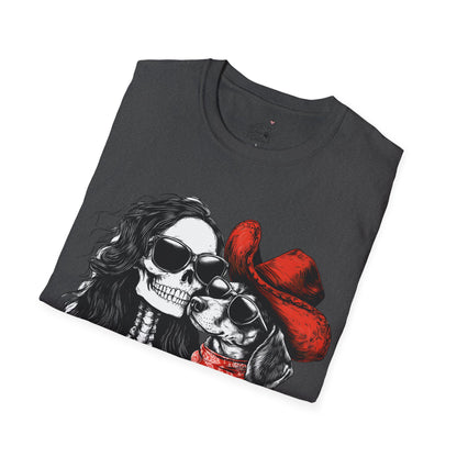 "Smooth Soulmates" Smooth-Haired Dachshund Halloween Unisex Softstyle T-Shirt