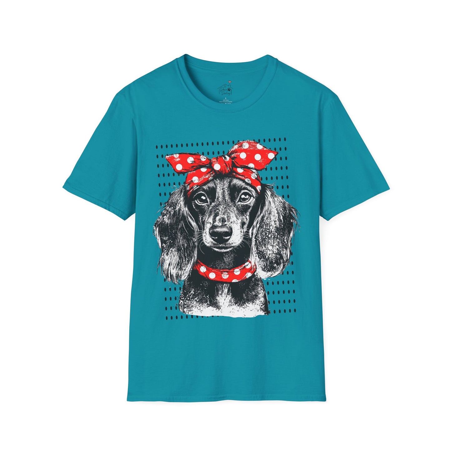 "Riveter" Long-Haired Dachshund Unisex Softstyle T-Shirt