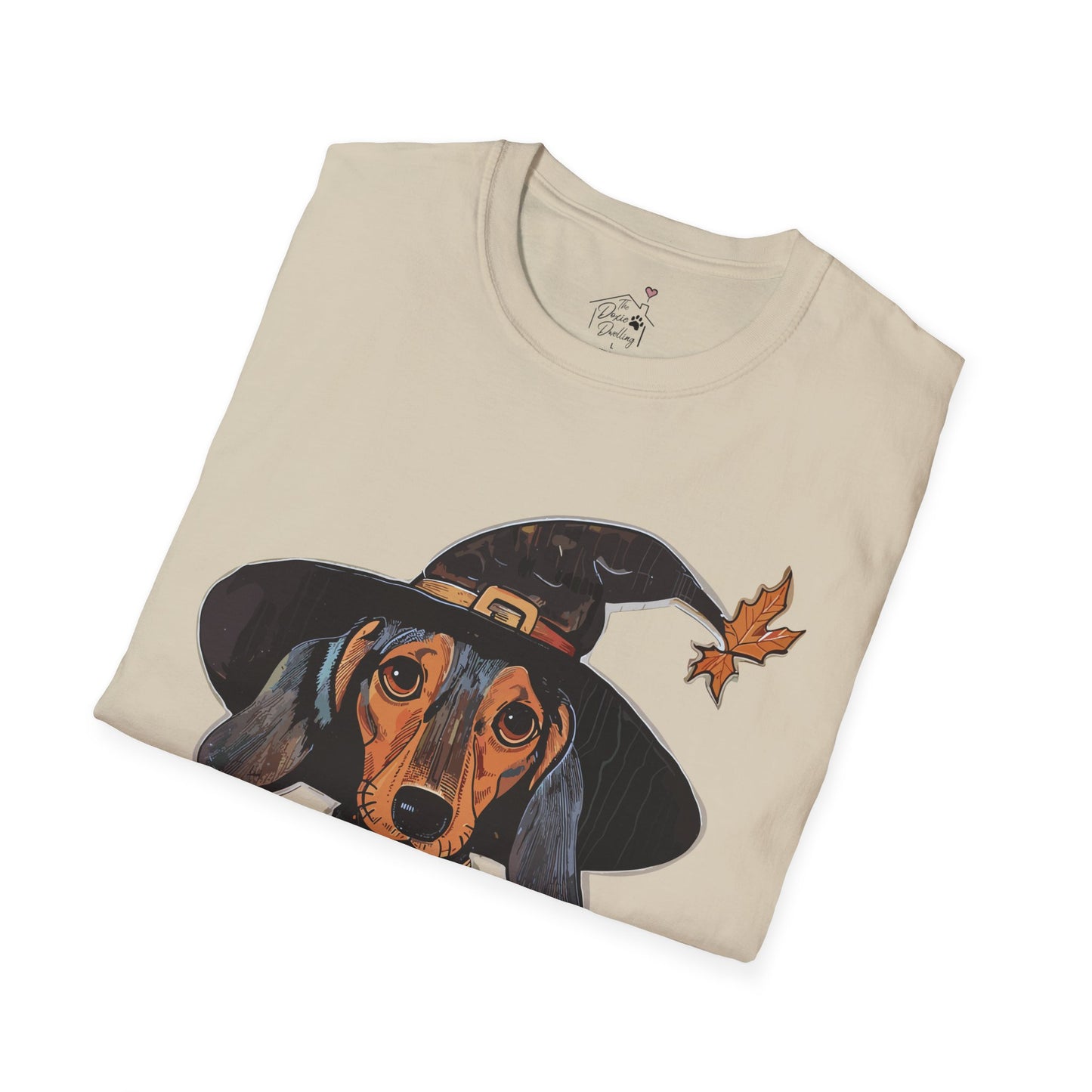 "All Dressed Up" Smooth-Haired Dachshund Halloween Unisex Softstyle T-Shirt