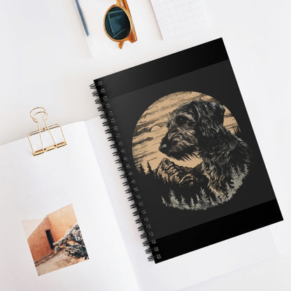 "Clouds" Wire-Haired Dachshund Ruled Line Spiral Notebook