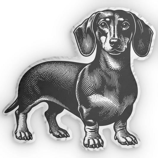 #3 Classic™ Black & Tan Smooth-Haired Dachshund Custom-Shaped Pillow