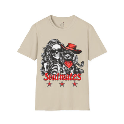 "Wired Soulmates" Wire-Haired Dachshund Halloween Unisex Softstyle T-Shirt