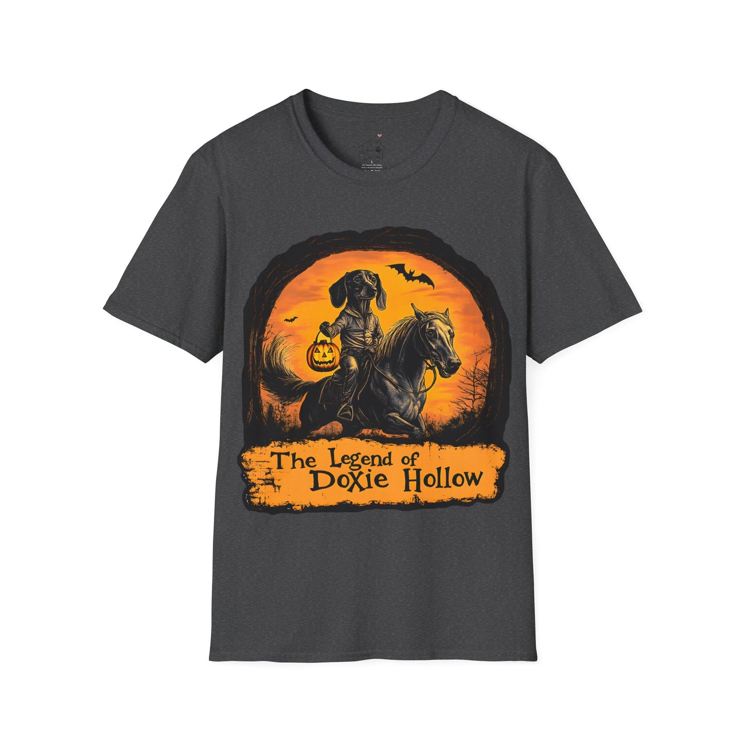 "Smooth's Hollow" Smooth-Haired Dachshund Halloween Unisex Softstyle T-Shirt