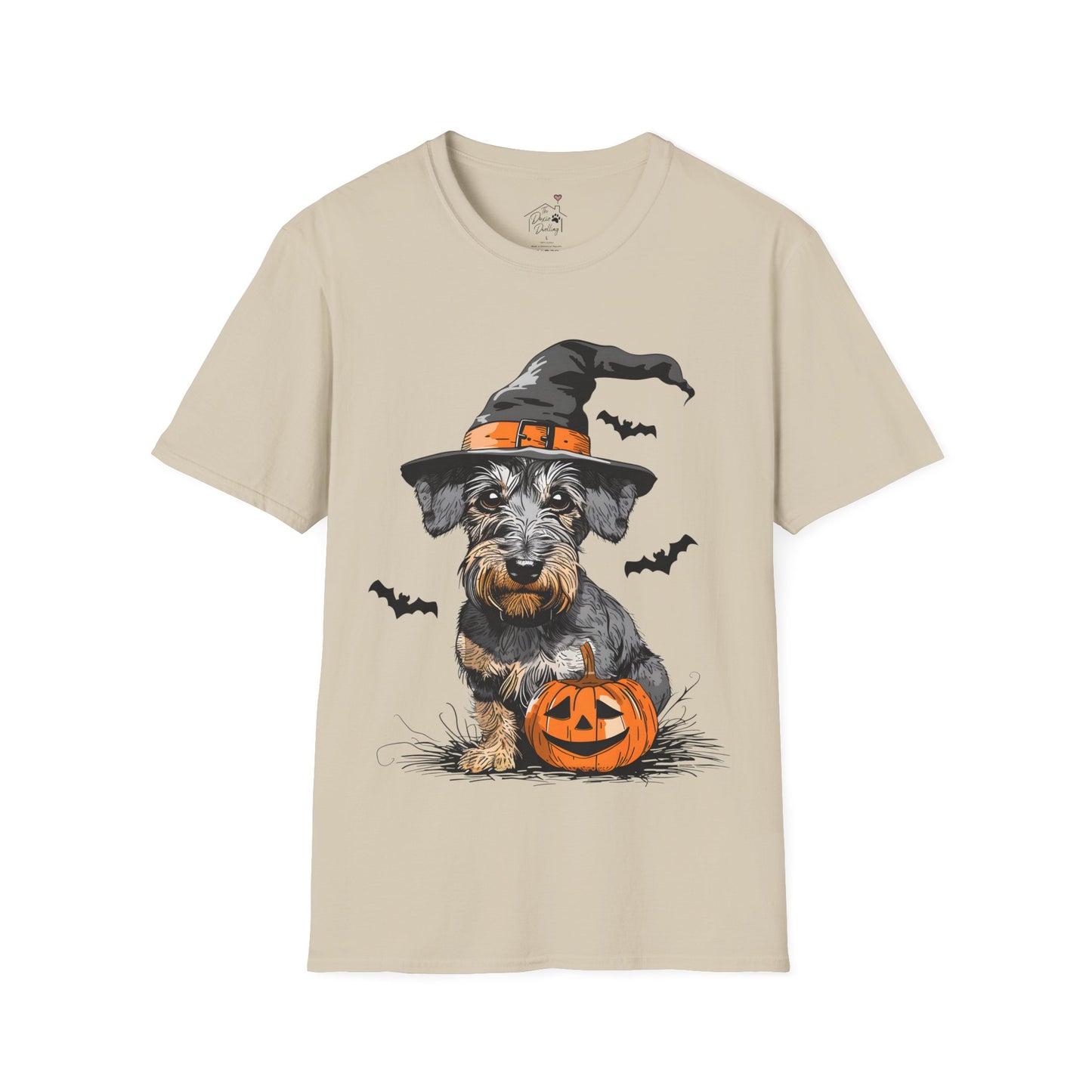 "Pumpkin Pie" Wire-Haired Dachshund Halloween Unisex Softstyle T-Shirt