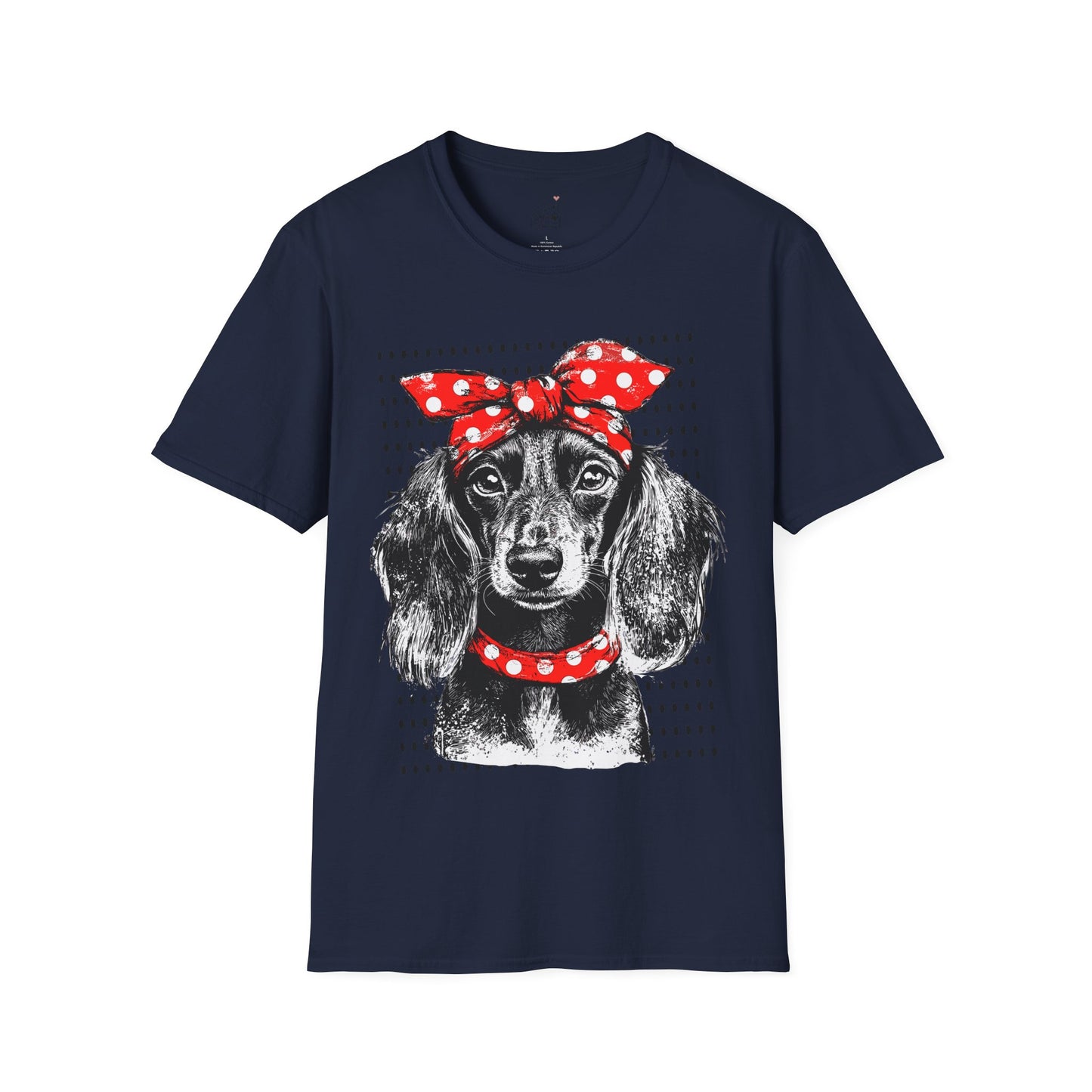 "Riveter" Long-Haired Dachshund Unisex Softstyle T-Shirt
