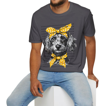 "Bikini" Wire-Haired Dachshund Unisex Softstyle T-Shirt