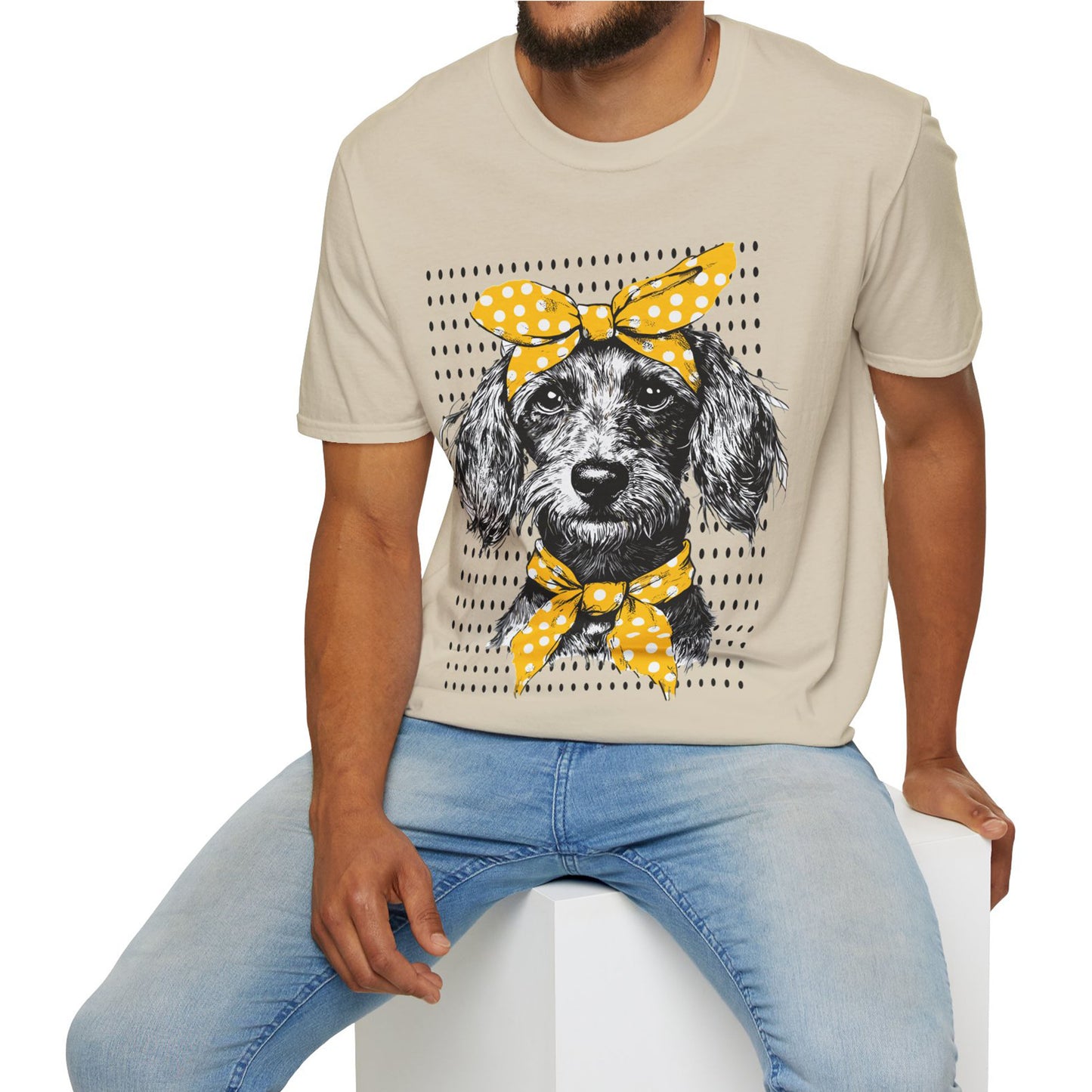 "Bikini" Wire-Haired Dachshund Unisex Softstyle T-Shirt