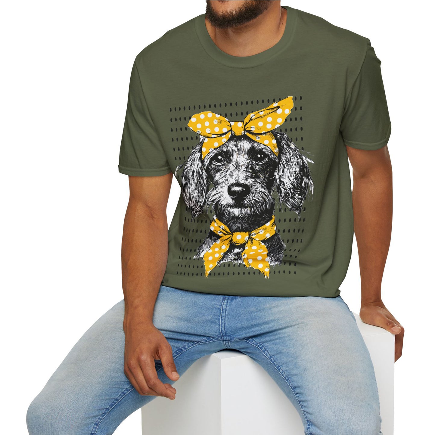 "Bikini" Wire-Haired Dachshund Unisex Softstyle T-Shirt