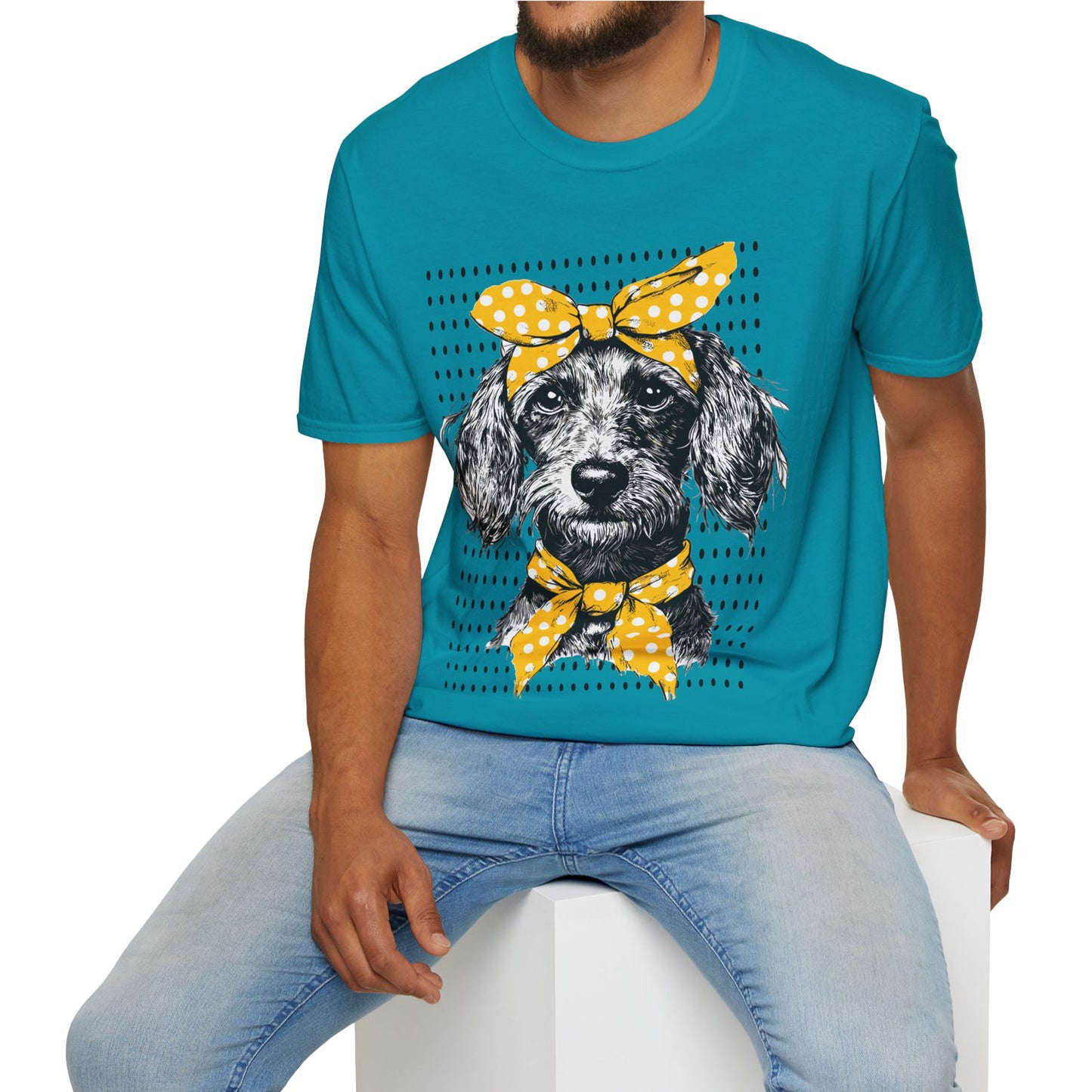 "Bikini" Wire-Haired Dachshund Unisex Softstyle T-Shirt