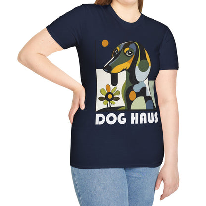 "Long Haus" Long-Haired Dachshund Unisex Softstyle T-Shirt