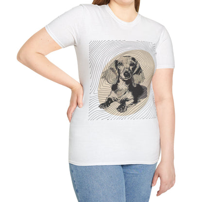 "Long Joy" Long-Haired Dachshund Unisex Softstyle T-Shirt