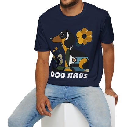 "Smooth Haus" Smooth-Haired Dachshund Unisex Softstyle T-Shirt