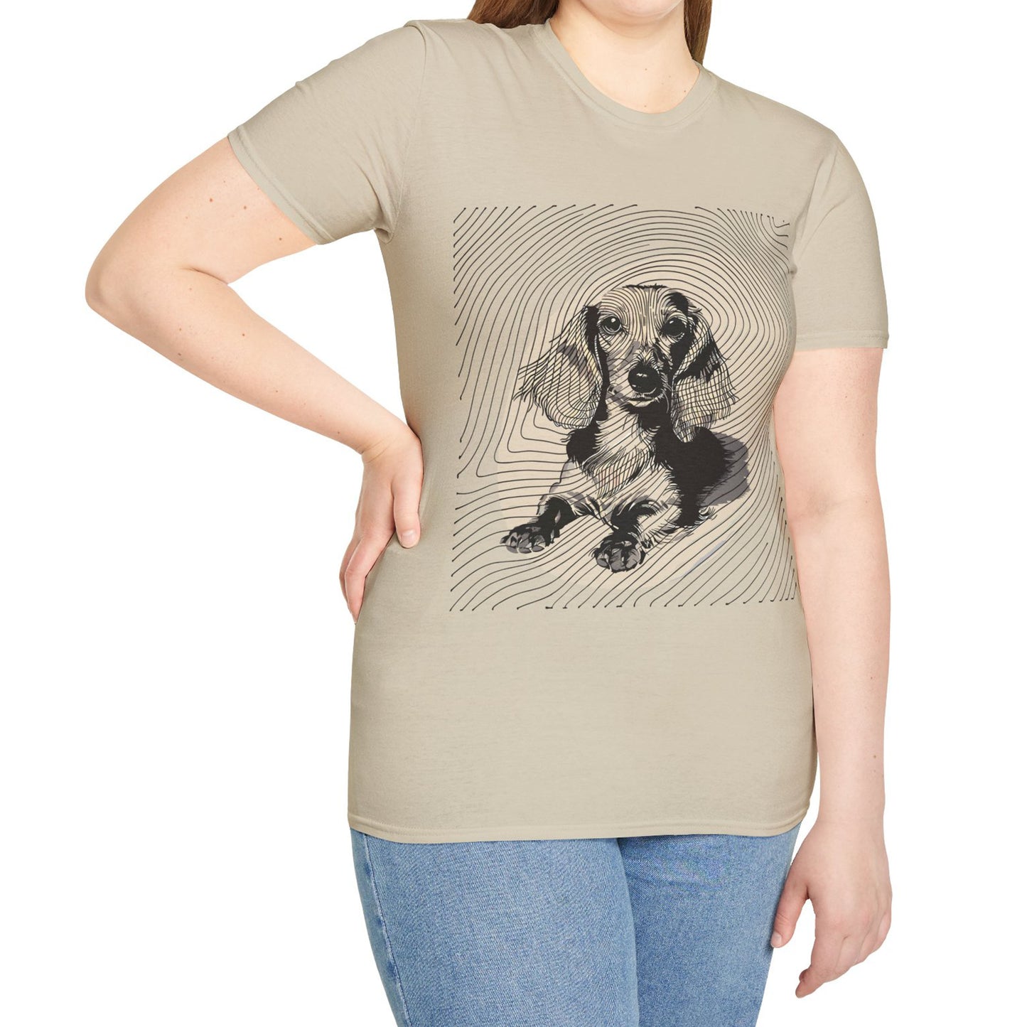 "Long Joy" Long-Haired Dachshund Unisex Softstyle T-Shirt