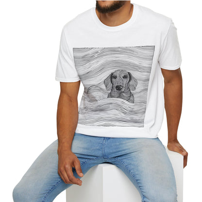 "Smooth Joy" Tan Smooth-Haired Dachshund Unisex Softstyle T-Shirt