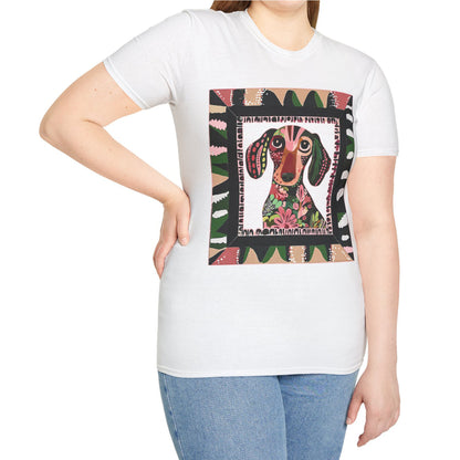 "Smooth Wacky Frame" Smooth-Haired Unisex Softstyle T-Shirt