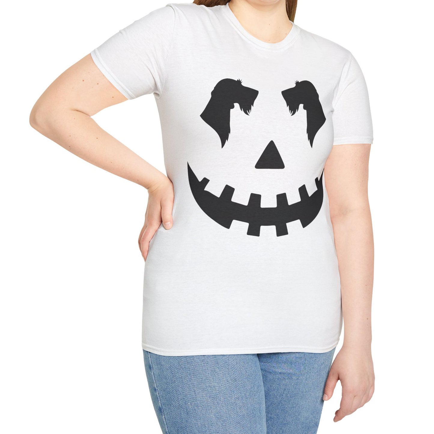"Wire Black Jack" Wire-Haired Dachshund Halloween Unisex Softstyle T-Shirt