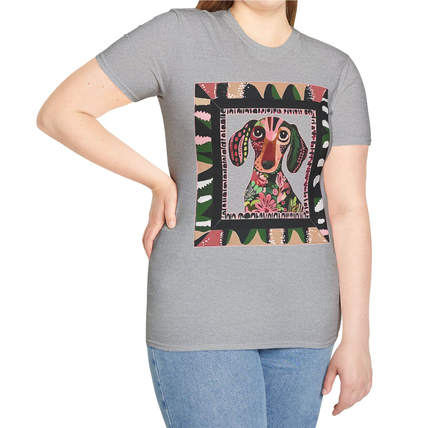"Smooth Wacky Frame" Smooth-Haired Unisex Softstyle T-Shirt