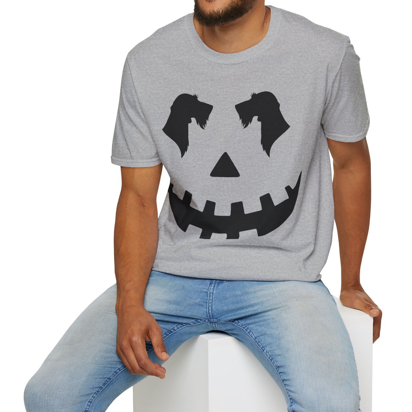 "Wire Black Jack" Wire-Haired Dachshund Halloween Unisex Softstyle T-Shirt